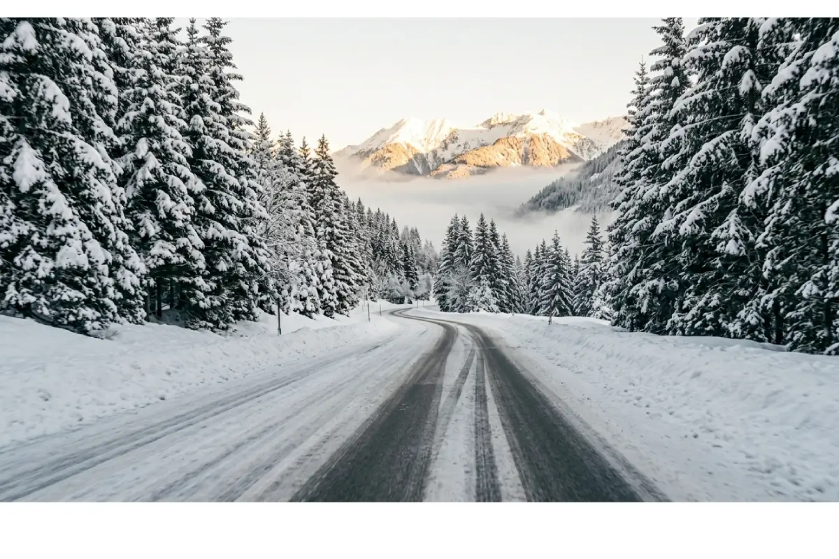 Maljen mountain road in winter - Belgrade to Divčibare private transfer route