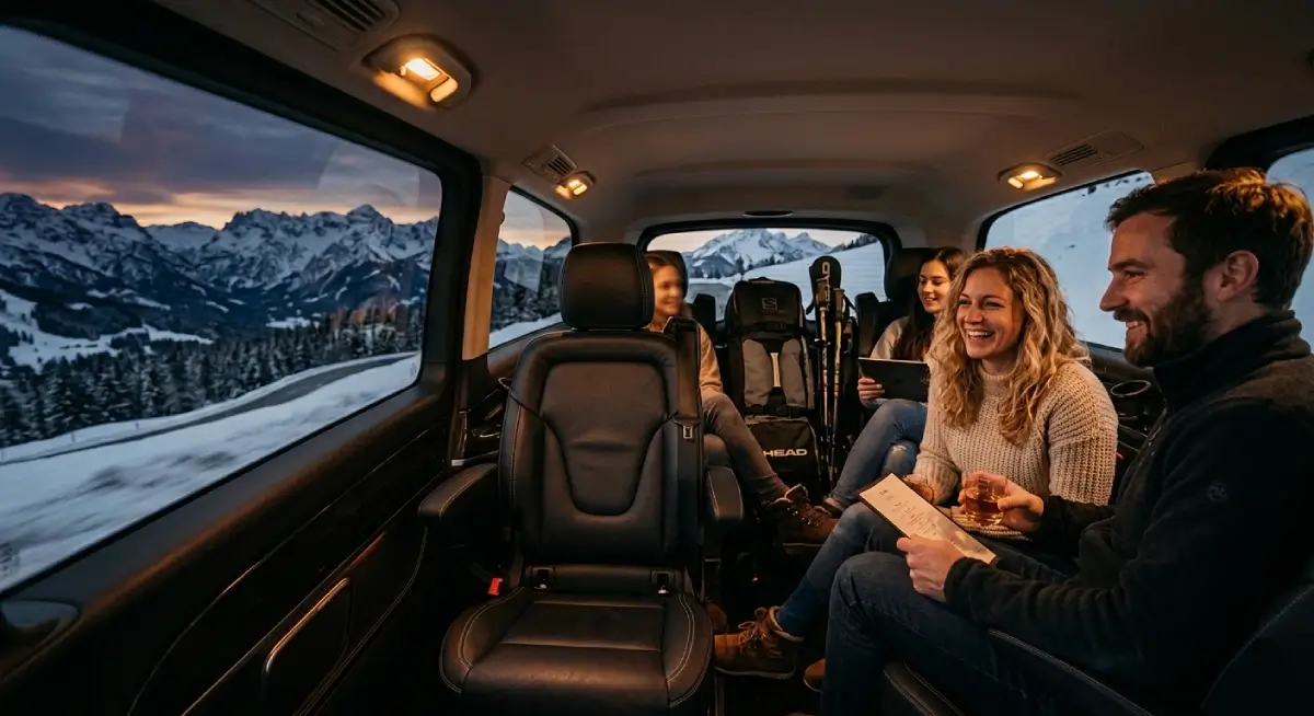 Transfer to the popular Serbia ski resorts in Black van
